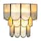 Hello Honey® Black Finish Laminated Capiz Tiered Wall Sconce